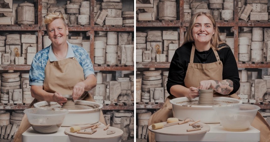 Kaz and Angharad from The Great Pottery Throw Down 2026 will officially open the Swansea Pottery Collective on Saturday 23 May, noon to 3pm.