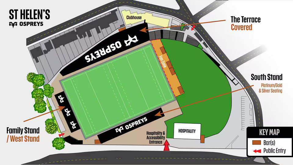 Plan for the newly redeveloped St Helen's Stadium (Image: Ospreys)