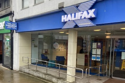 Halifax Bank on Union Street in Swansea