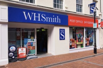 The Post Office in Neath within the TGJones store - shown with previous WHSmith branding