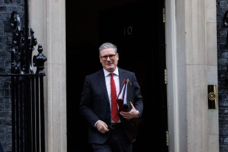 Sir Keir Starmer leaving Number 10 Downing Street