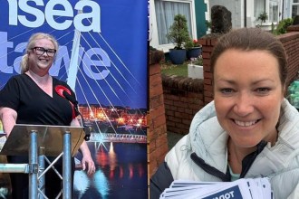Composite photo of the two winning by-election candidates