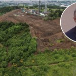 Gwyn Williams MS (inset) and Kilvey Hill under construction for Skyline (Image: Skyline)
