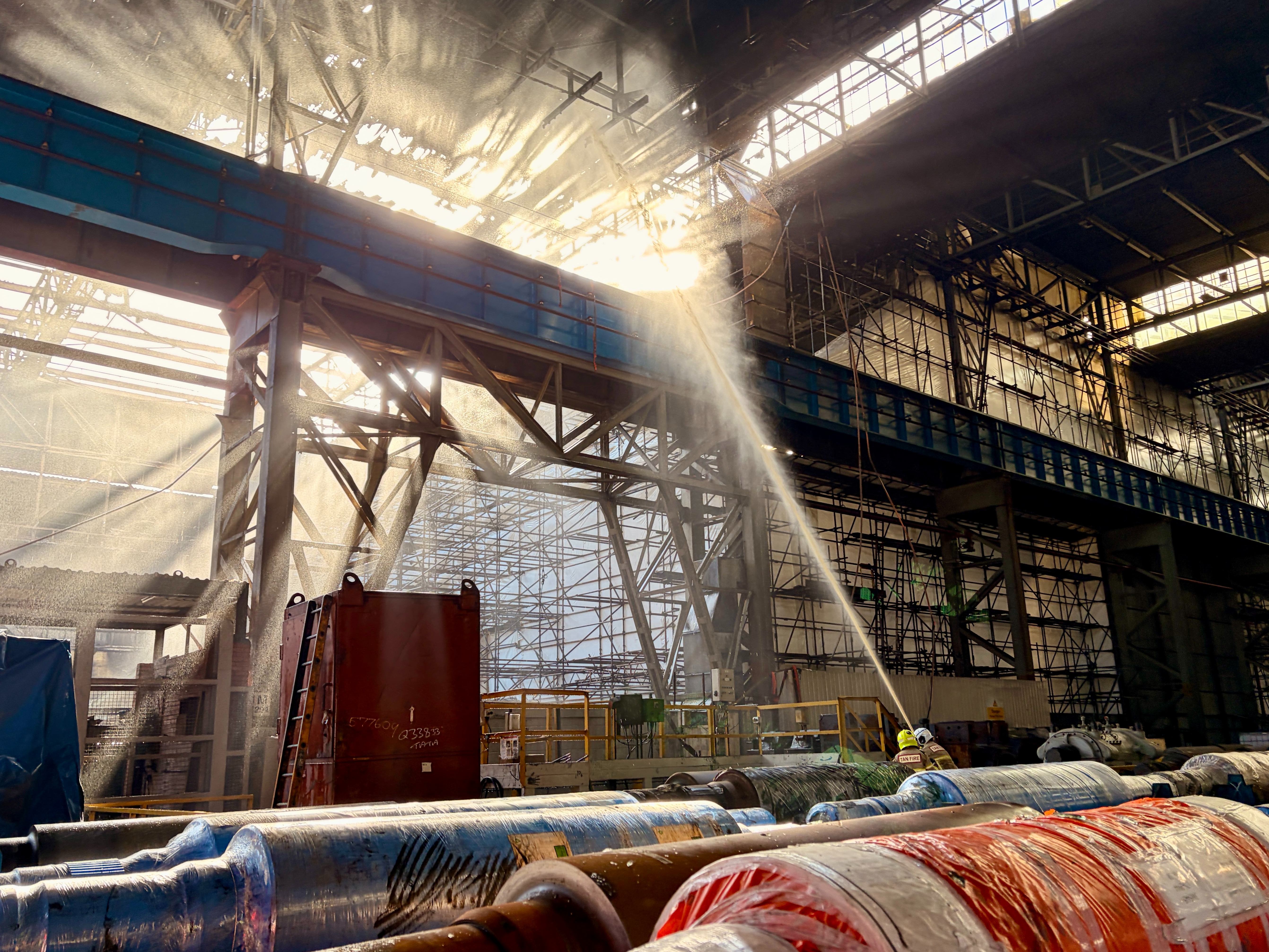 STEELWORKS FIRE: Tata aims to restart Hot Strip Mill mid-next week as fire crews finally leave Port Talbot after two days