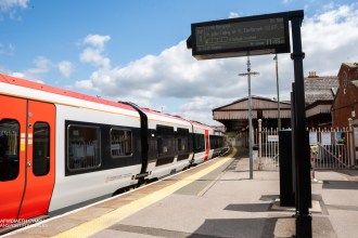 A transport for Wales train carriage