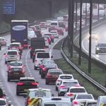 Congestion on the M4 at Newport