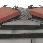Poor quality roofing work with uneven tiles carried out by rogue trader Richard Murnane