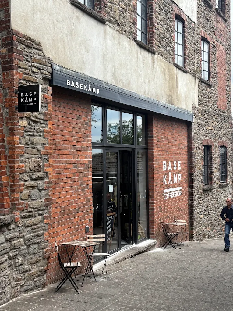 The exterior of Base Kamp coffeeshop on Kings Lane, Swansea