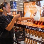 A Charlotte Tilbury Beauty counter display at a Boots store, ahead of the brand's launch at Swansea's Quadrant branch.