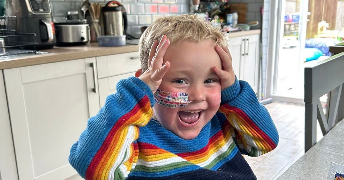Morgan Ridler, a young boy, smiling at the camera