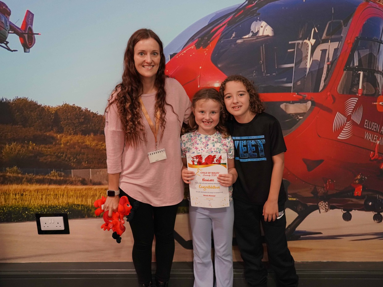 CHILD OF WALES: Doctors told her mum she might be paralysed. Gracie, seven, has now raised £65,000 for the crew who saved her