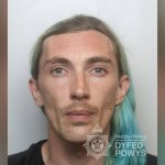 Custody image of Jordan Richards with the Dyfed-Powys Police watermark