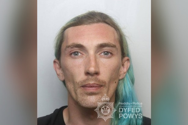Custody image of Jordan Richards with the Dyfed-Powys Police watermark