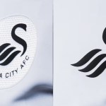 Close-up comparison of the current Swansea City badge with Swansea City AFC lettering and the standalone Swan crest