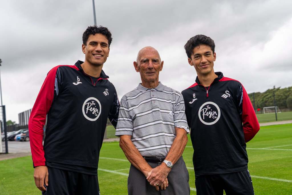 Ken Wright during his Swansea City visit after being recognised as the world's longest-serving football referee.