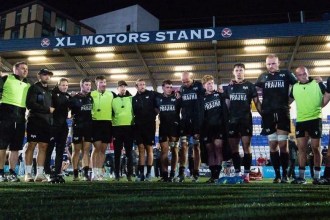 Ospreys players in action during the pre-season match against Coventry