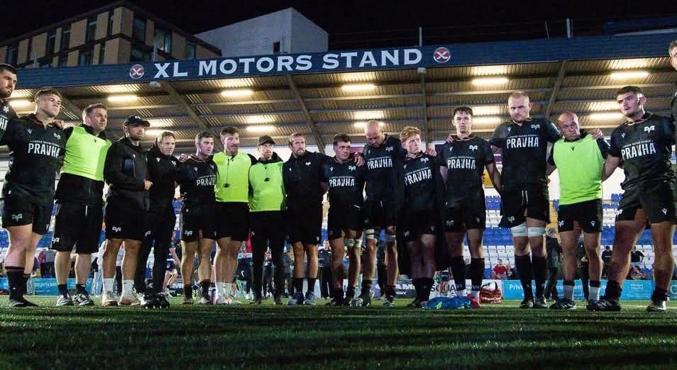 Ospreys players in action during the pre-season match against Coventry
