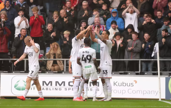 SWANS: Clinical Swansea sweep aside sorry Burnley to climb back into the top two