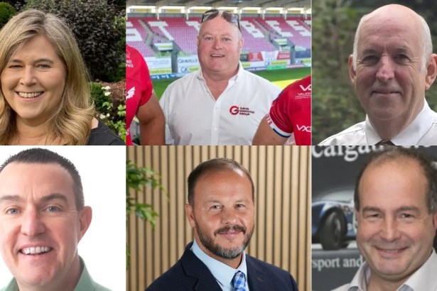 Montage of six headshots of manufacturing leaders from Swansea Bay named in Make UK's 130 Honours