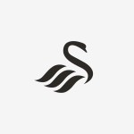 The Swansea City swan crest without lettering, on a pale grey background