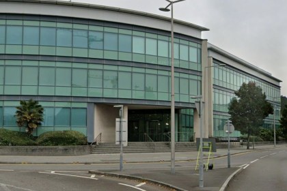 Admiral Group House, a four-storey glass office building on Langdon Road in SA1, Swansea