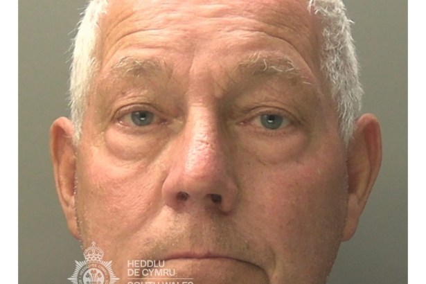Custody photograph of Christopher Williams, a grey-haired man in his seventies, issued by South Wales Police