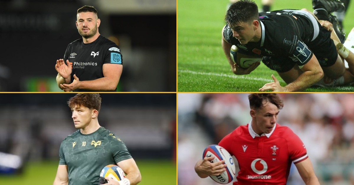 Four-way split of Ospreys players Gareth Thomas, Reuben Morgan-Williams, Dan Edwards and Tom Rogers